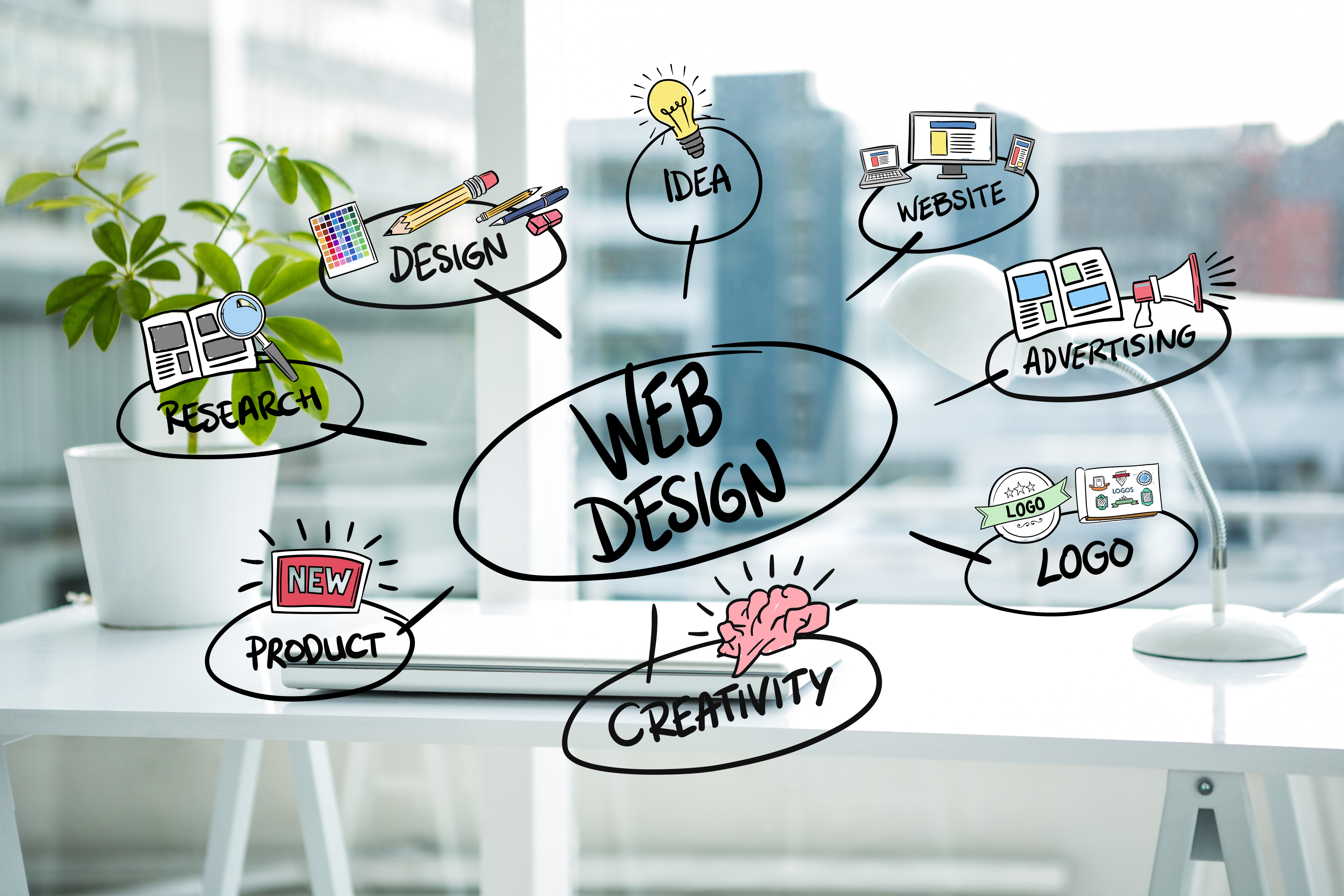 concept web flou